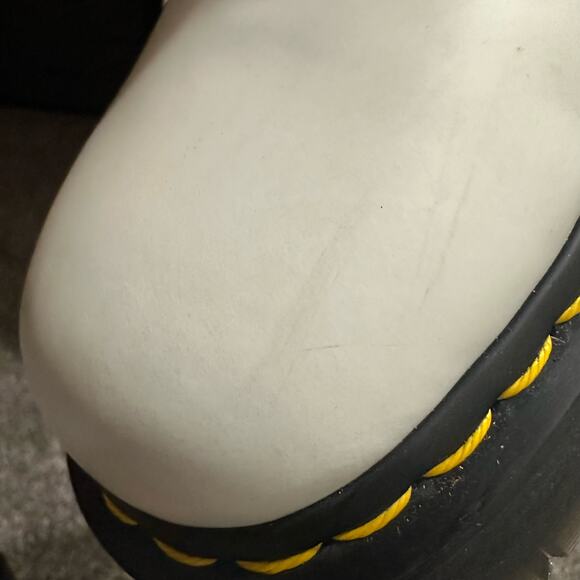 Dr. Martens Jadon White Eight Eye Boots Sz 9